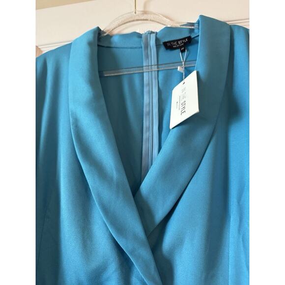 In The Style Plus Women’s Exclusive Danny Dye Front Blazer Dress Blue Size 20 - Picture 5 of 10